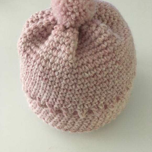 NWT  Handmade Baby Hat “Abigail English” PalePink Crochet - Picture 5 of 5